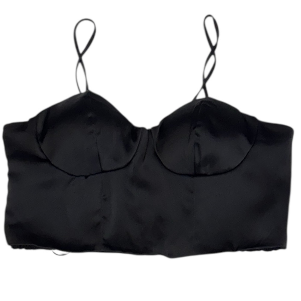 NWOT SINCERELY JULES Padded Bustier Corset Stretchy Smocked Back Crop Top Large